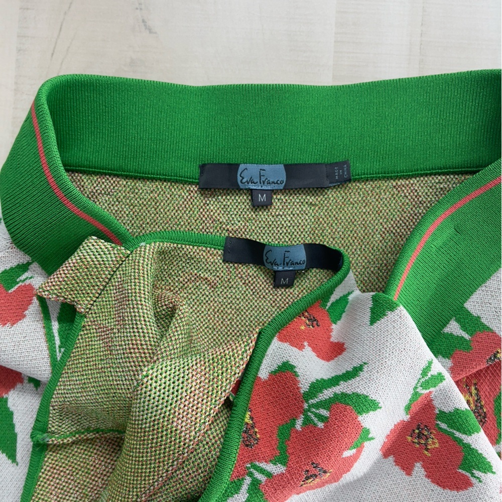 EVA FRANCO x Anthropologie floral 2 piece set skirt tank vacation travel M - Picture 2 of 11